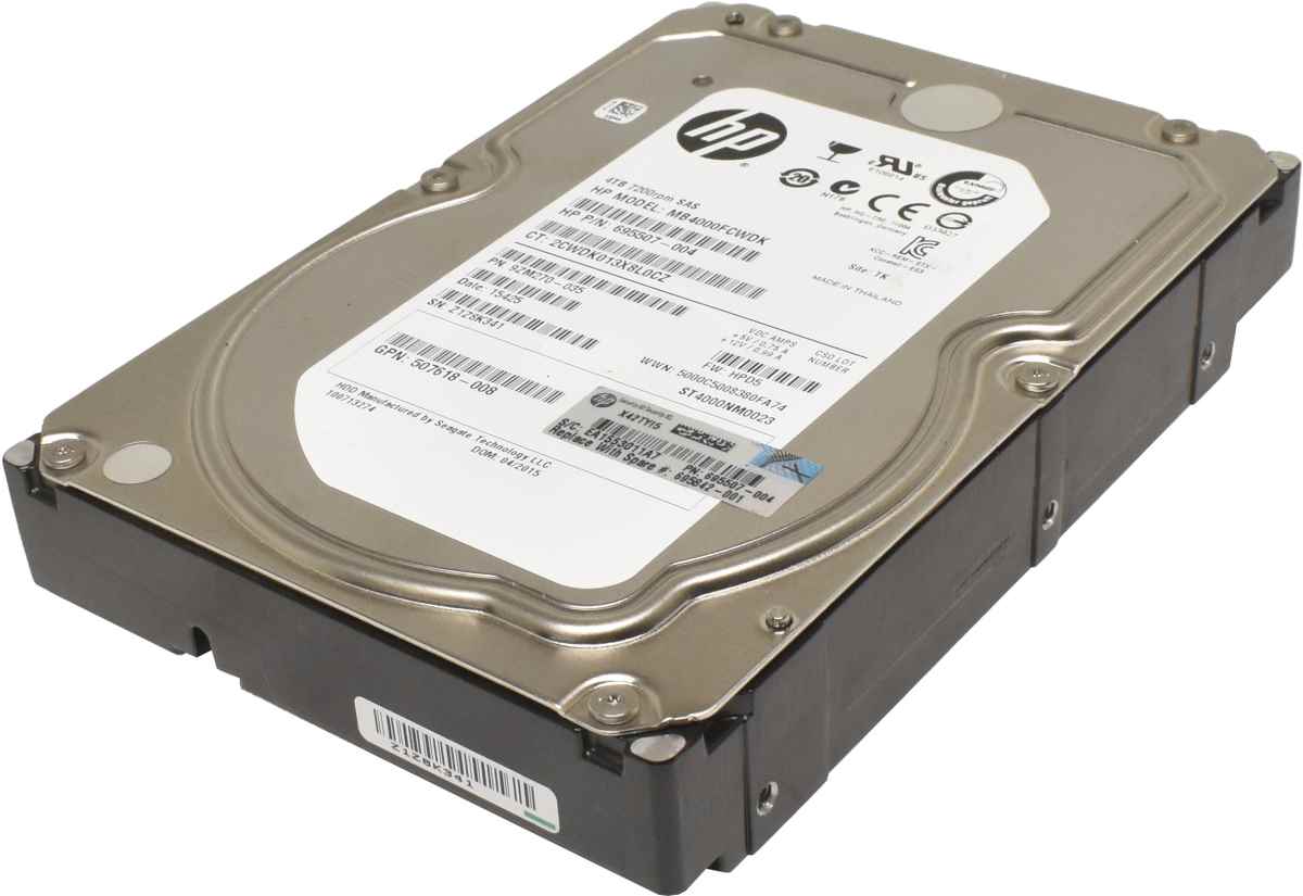 HP 4TB 3.5" 7.2K 6Gb/s SAS HDD Festplatte MB4000FCWDK 507618-008 695507-004