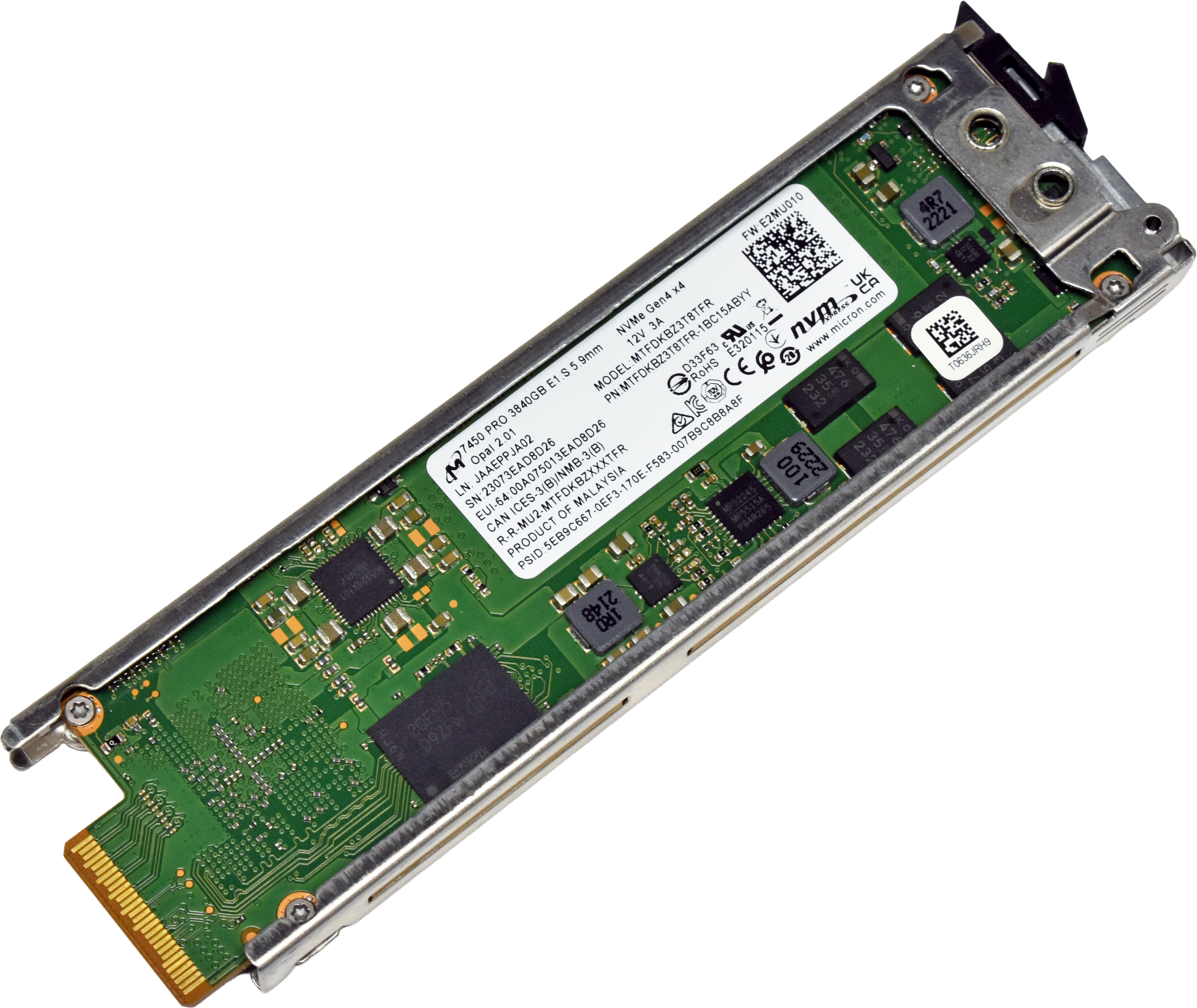 Lenovo Micron 7450 PRO MTFDKBZ3T8TFR 01PE737 3.84TB E1.S NVMe OPAL SED SSD - 4.jpg Lenovo Micron 7450 PRO MTFDKBZ3T8TFR 01PE737 3.84TB E1.S NVMe OPAL SED SSD