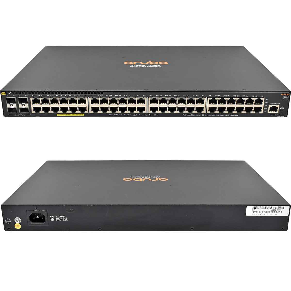 HP Aruba 2930F JL262A 48-Port PoE+ GE Switch 4 x SFP HP Aruba 2930F JL262A 48-Port PoE+ GE Switch 4 x SFP