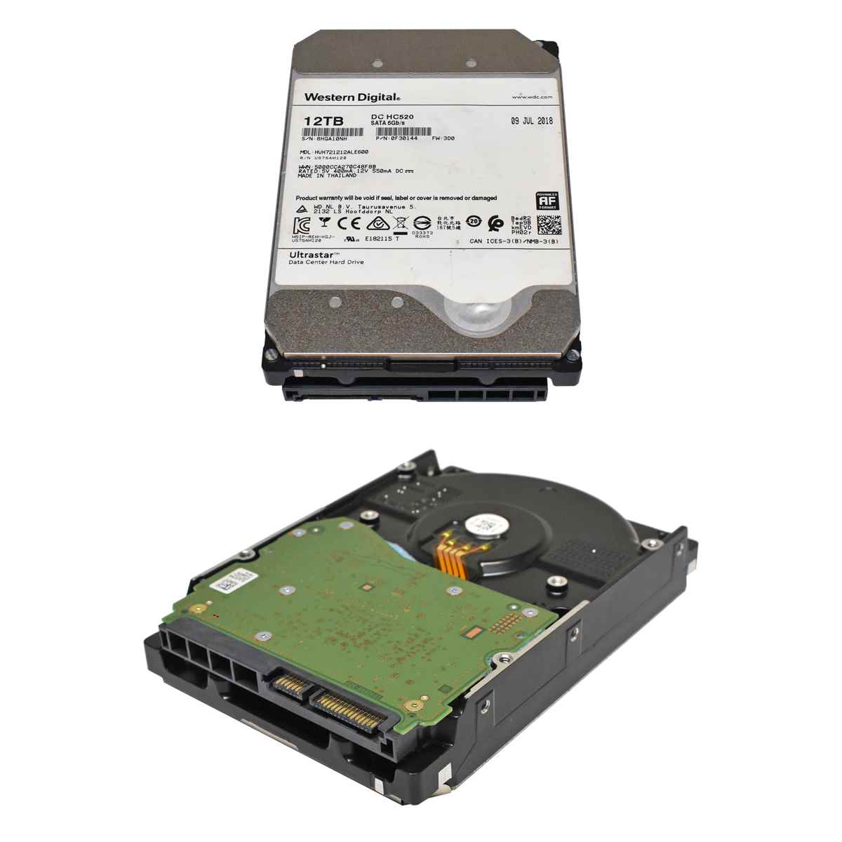 HGST WD Ultrastar 12TB 3.5" 7,2K SATA HDD DCHC520 HUH721212ALE600 0F30144 HGST WD Ultrastar 12TB 3.5" 7,2K SATA HDD DCHC520 HUH721212ALE600 0F30144