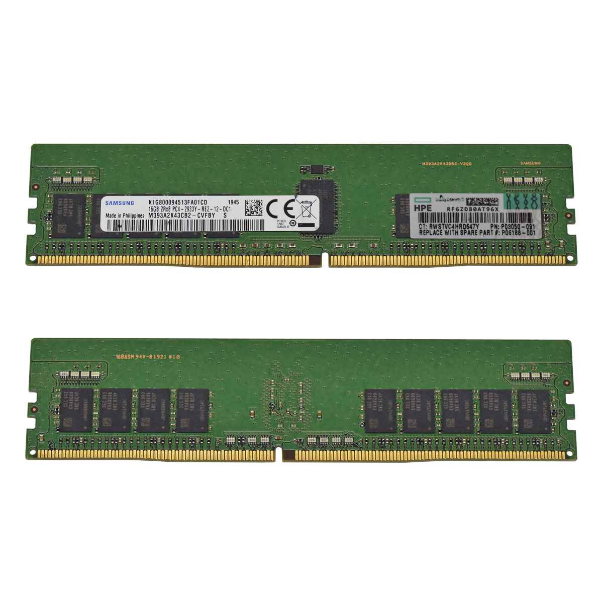 HP Samsung 16GB 2Rx8 PC4-2933Y DDR4 RAM M393A2K43CB2-CVF P03050-091 HP Samsung 16GB 2Rx8 PC4-2933Y DDR4 RAM M393A2K43CB2-CVF P03050-091