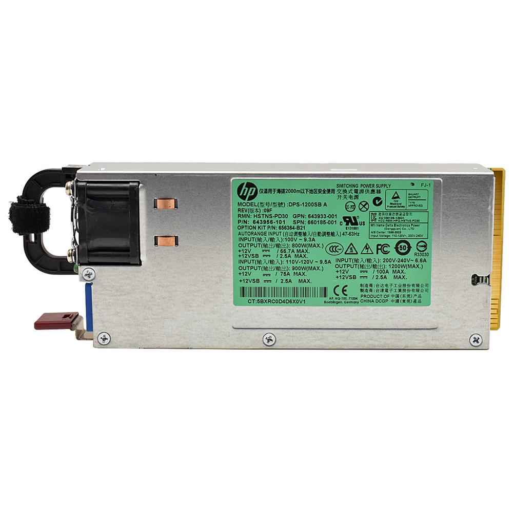 HP DPS-1200SB A Power Supply P/N 643956-101 HSTNS-PD30 1200Watt/200-240V 660185-001 DL580 G8