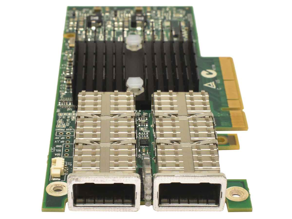 Fujitsu CA05954-2102 A3C40136900 Dual-Port FDR 54G QSFP+ Infiniband HCA Network Adapter PCIe x8 ohne Bracket