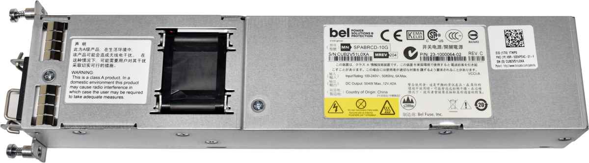 Brocade ADX1000 bel Power 504W Power Supply SPABRCD-10G 23-1000064-02 Brocade ADX1000 bel Power 504W Power Supply SPABRCD-10G 23-1000064-02