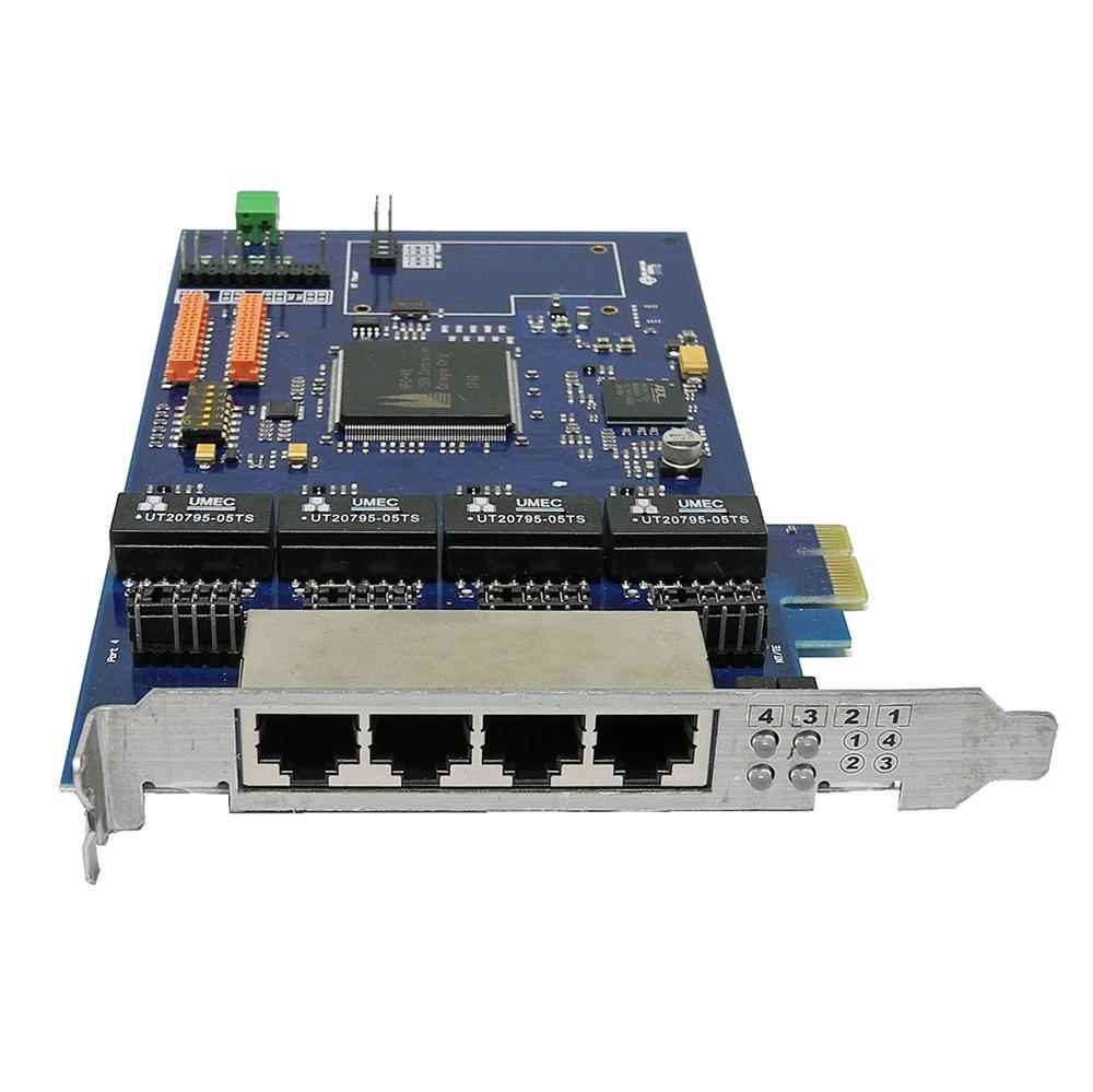 Junghanns QuadBRI 2.0 PCI Express ISDN - VoIP Netzwerkkarte HFC-4S für Linux Junghanns QuadBRI 2.0 PCI Express ISDN - VoIP Netzwerkkarte HFC-4S für Linux