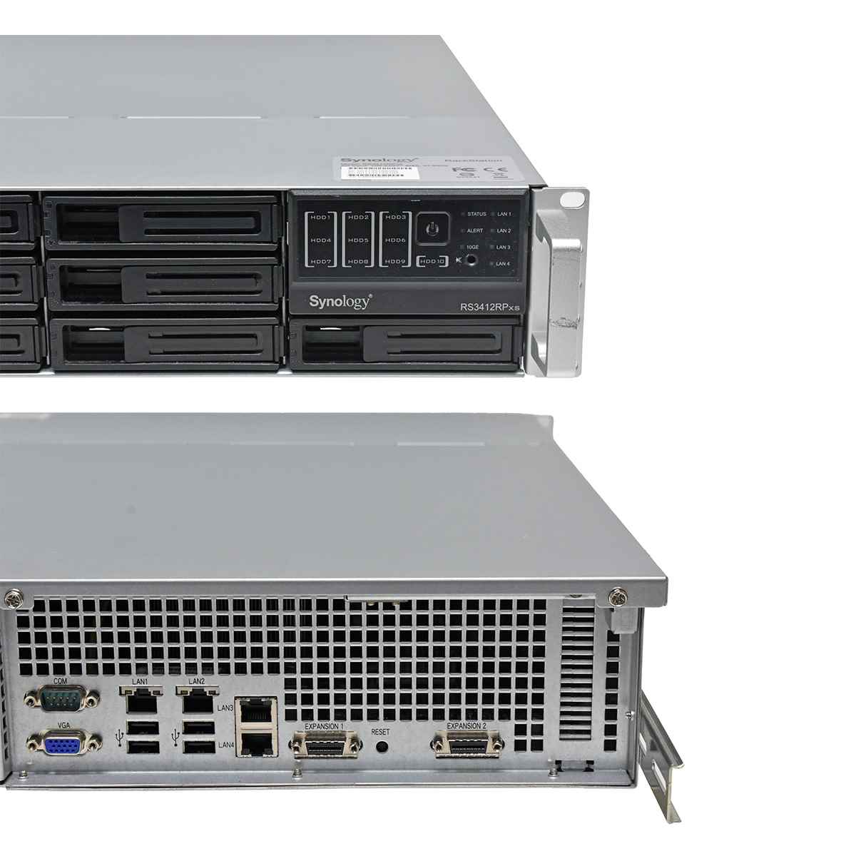 Synology RS3412RPxs 10-Bay 2U NAS Rack Station Intel Core i3 Dual-core 3.1GHz 2GB ECC DDR3 +Caddys