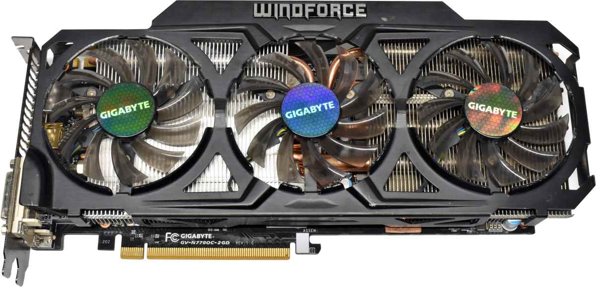 Gigabyte Windforce NVIDIA GeForce GTX770 Graphics Card GV-N770OC-2GD GK104 2GB GDDR5 PCIe 3.0 x16 Gigabyte Windforce NVIDIA GeForce GTX770 Graphics Card GV-N770OC-2GD GK104 2GB GDDR5 PCIe 3.0 x16