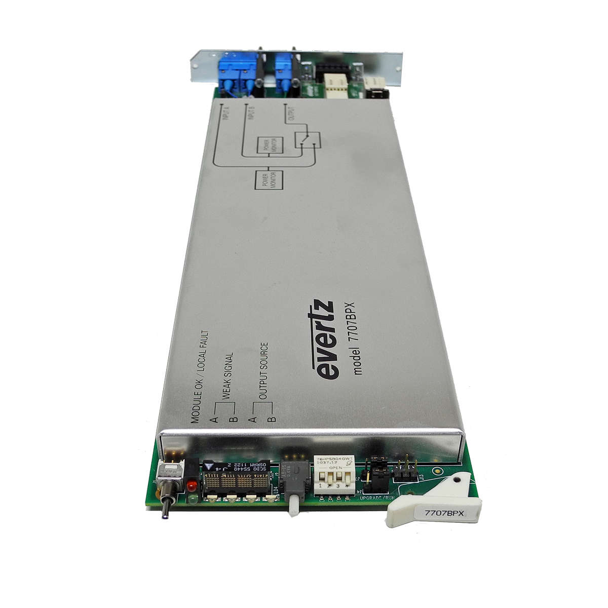Evertz-7707BPX-optical-Bypass-Protection-Switch-op-004.jpg Evertz 7707BPX optical Bypass Protection Switch/optischer Bypass-Schutzschalter