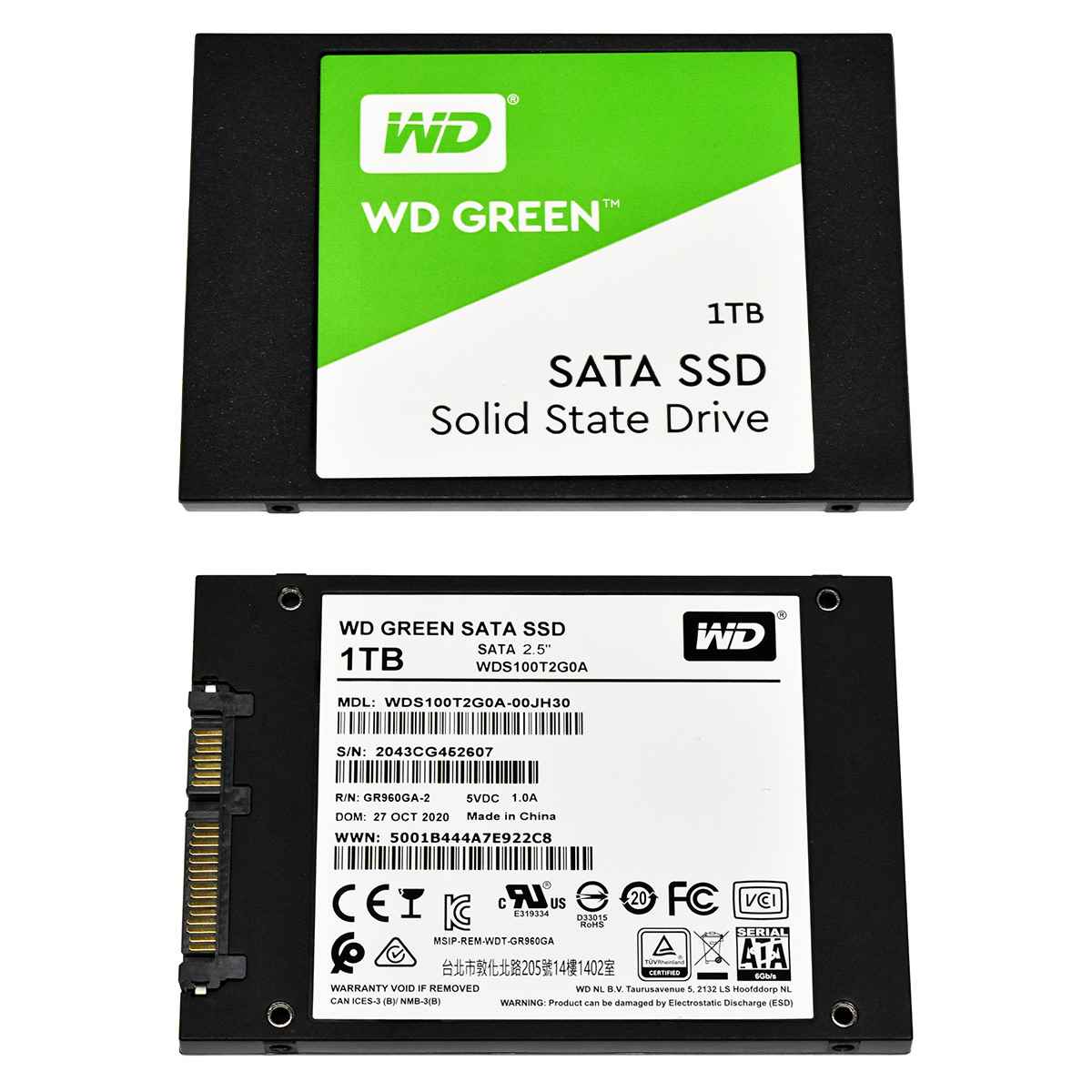 WD GREEN 1TB WDS100T2G0A-00JH30 2.5" 7mm 6G SATA SSD WD GREEN 1TB WDS100T2G0A-00JH30 2.5" 7mm 6G SATA SSD