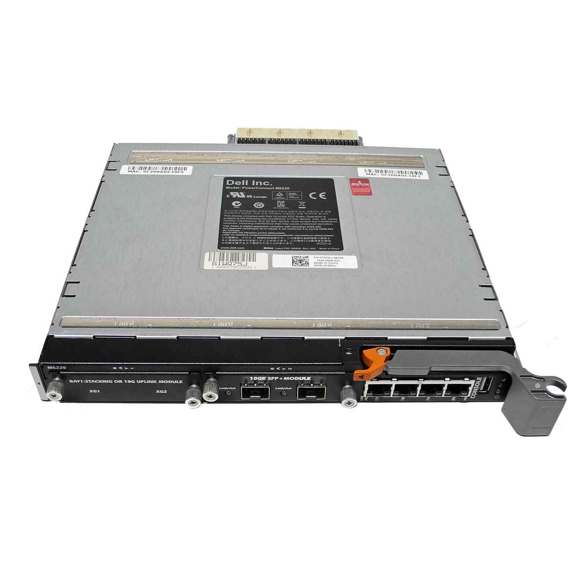 DELL PowerConnect M6220 0155HJ 1/10GbE + 1x 2-Port 10Gb SFP+ Uplink Module DELL PowerConnect M6220 0155HJ 1/10GbE + 1x 2-Port 10Gb SFP+ Uplink Module