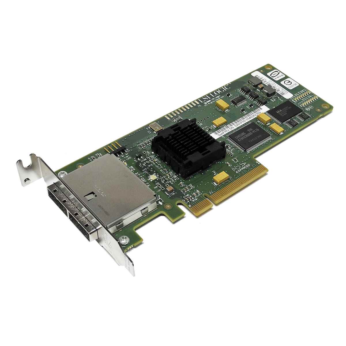 LSI SAS3801EL-S dual-Port 3 Gb SAS PCIe x8 Server Adapter SunFRU 375-3487-04 LP LSI SAS3801EL-S dual-Port 3 Gb SAS PCIe x8 Server Adapter SunFRU 375-3487-04 LP