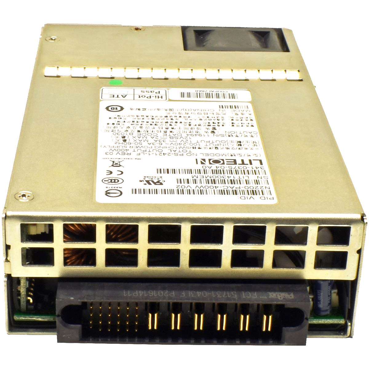 LiteOn-N2200-PAC-400W-Power-Supply-Netzteil-PS-242-003.jpg LiteOn N2200-PAC-400W Power Supply/Netzteil PS-2421-1-LF 341-0375-0X for Nexus 2224TP 2248TP