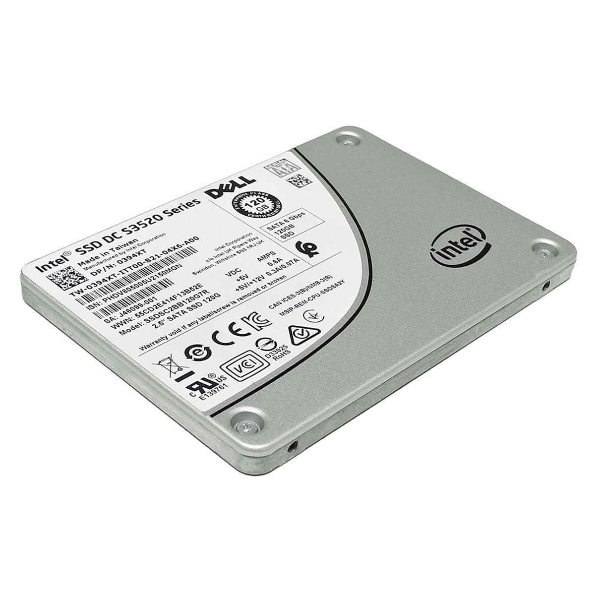 Dell 0394XT Intel SSD DC S3520 Series 120GB 2.5 Zoll 6Gb SATA SSDSC2BB120G7R Laptop Notebook