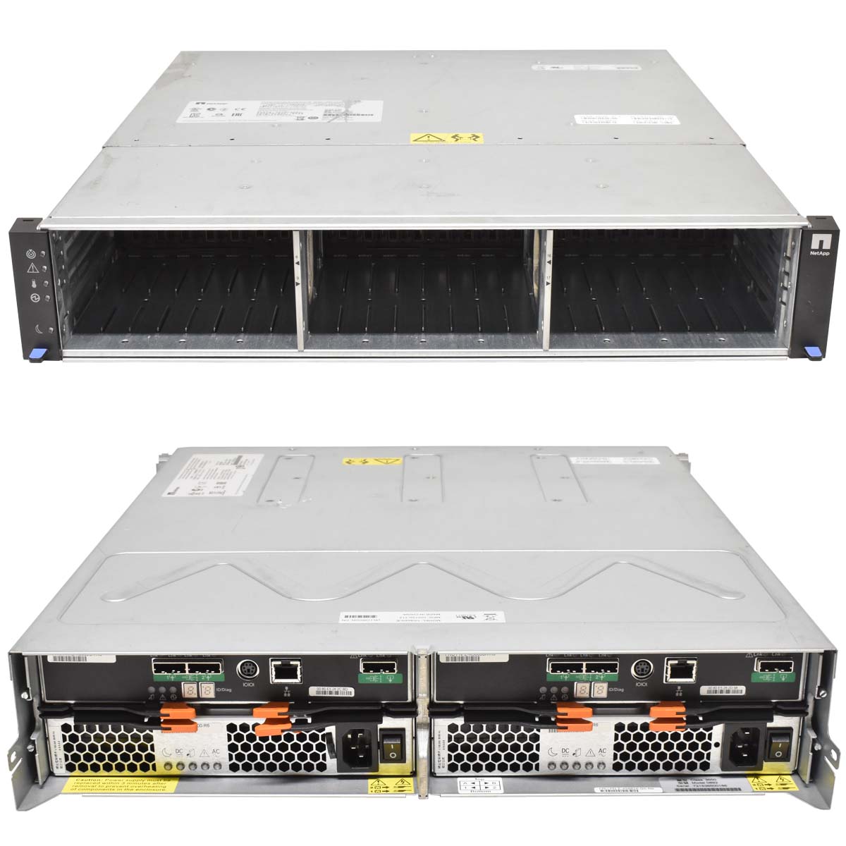 NetApp DE5600 E5524 Expansion Shelf Disk 24x 1.2TB SFF 2x Controller E-X30030A-R6 NetApp DE5600 E5524 Expansion Shelf Disk 24x 1.2TB SFF 2x Controller E-X30030A-R6
