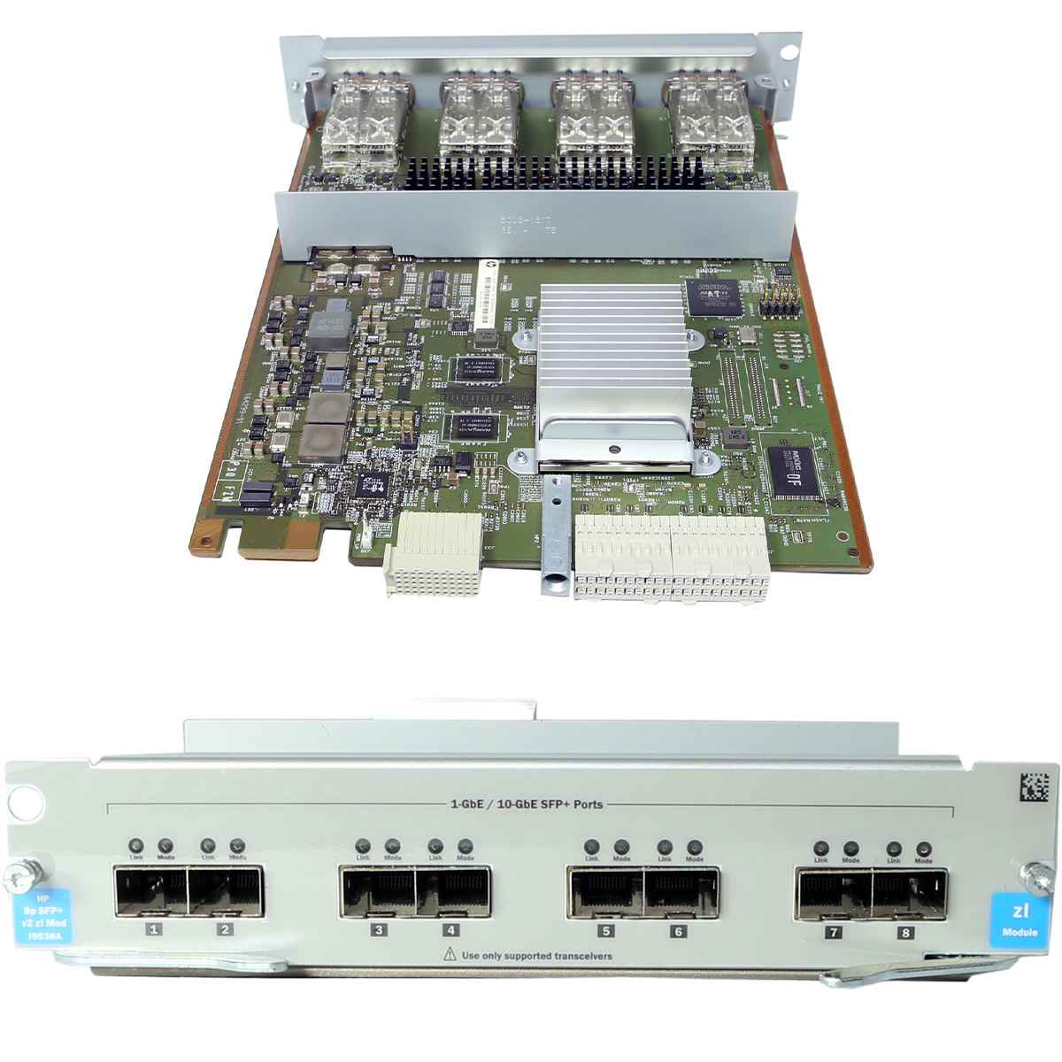HP J9538A 5064-2003 8-Port 10GE SFP+ v2 zl Module for E5400 zl Series Switches HP J9538A 5064-2003 8-Port 10GE SFP+ v2 zl Module for E5400 zl Series Switches