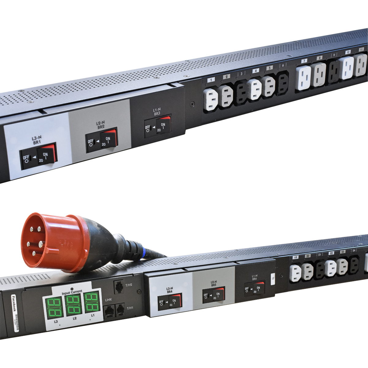 Server Technology 3 Phasen PDU SEV-FB4005K C2X36CE-4PAE2L66/FB mit PIPS 12xC19 24xC13