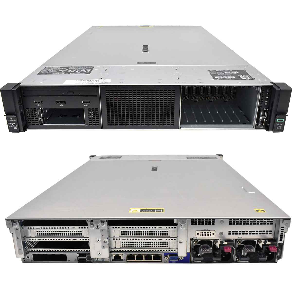 HP ProLiant DL380 G10 2U ohne CPU 1x Kühler 0 GB RAM PC4 10 Bay 2.5"  P408i-a + Expander iLO5