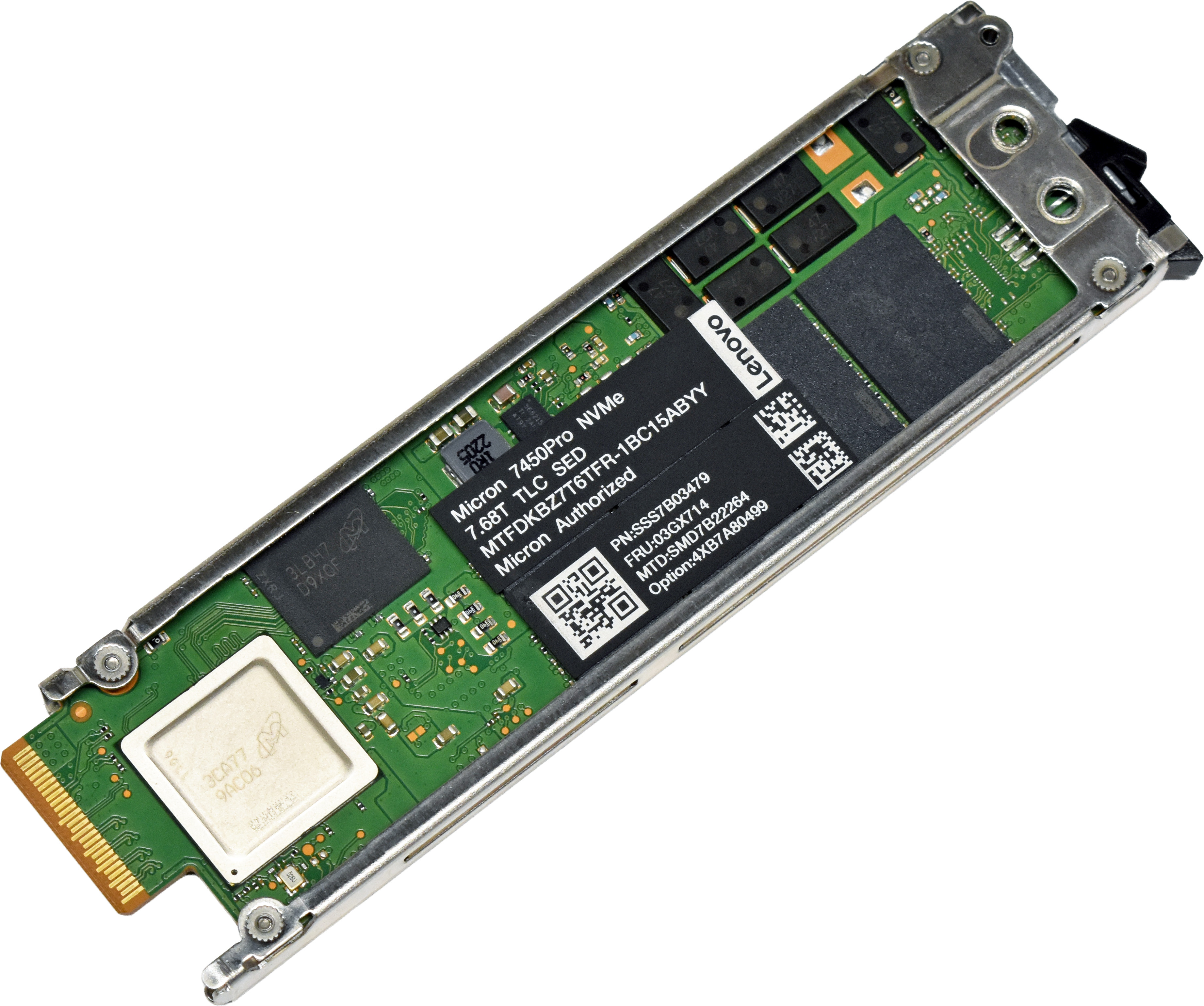 Lenovo Micron 7450 PRO MTFDKBZ7T6TFR 03GX714 7.68TB E1.S NVMe OPAL SED SSD - 3.jpg Lenovo Micron 7450 PRO MTFDKBZ7T6TFR 03GX714 7.68TB E1.S NVMe OPAL SED SSD
