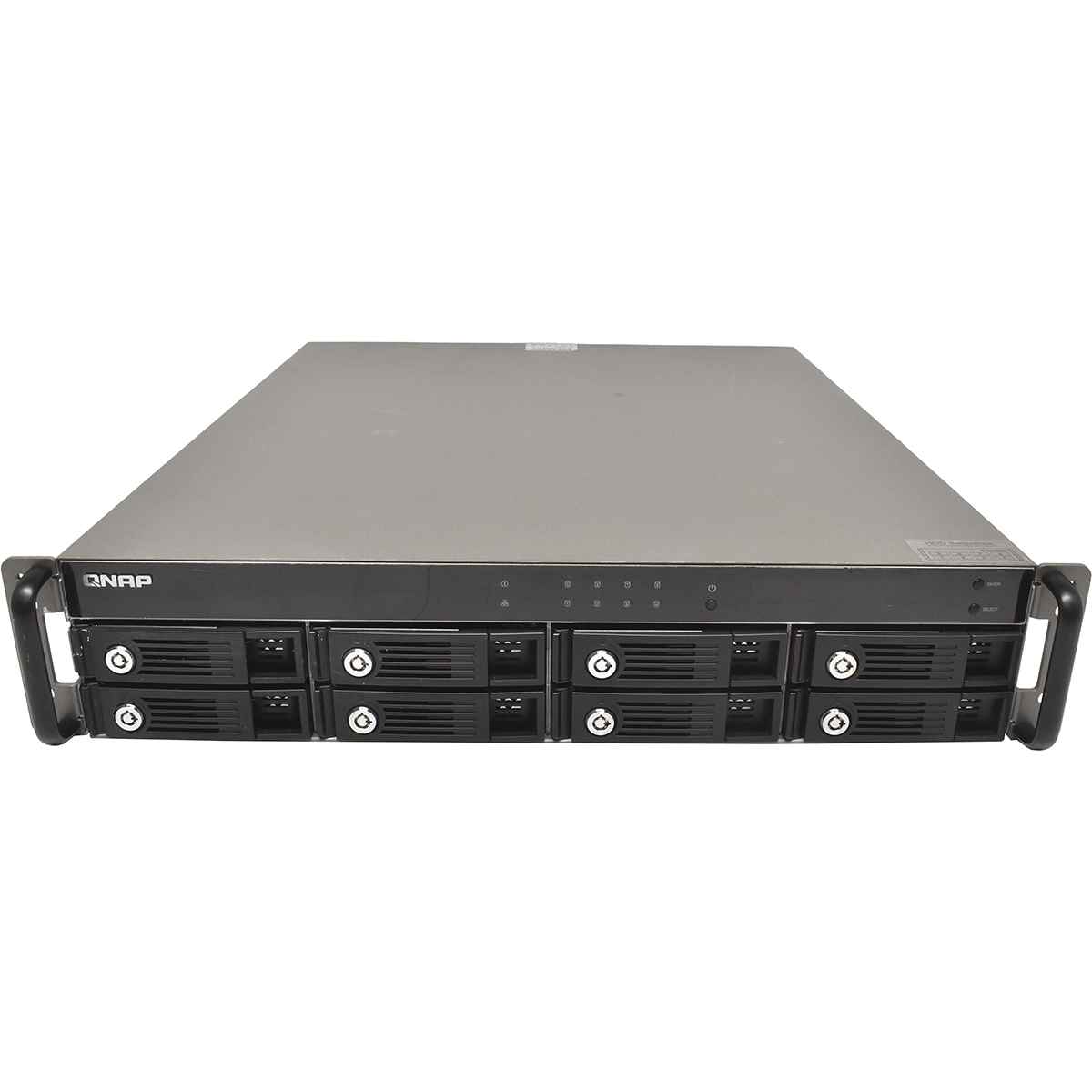 QNAP TS-809U 8-Bay NAS Server C2D 2.8GHz 2GB DDR2 RAM no HDDs Rack Ears