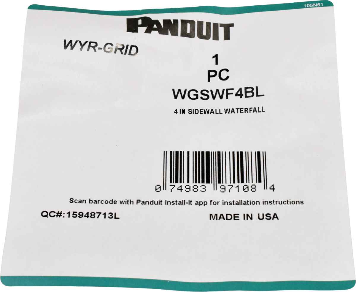 Panduit WYR-GRID WGSWF4BL 4 in Sidewall Waterfall Trassenabhängung
