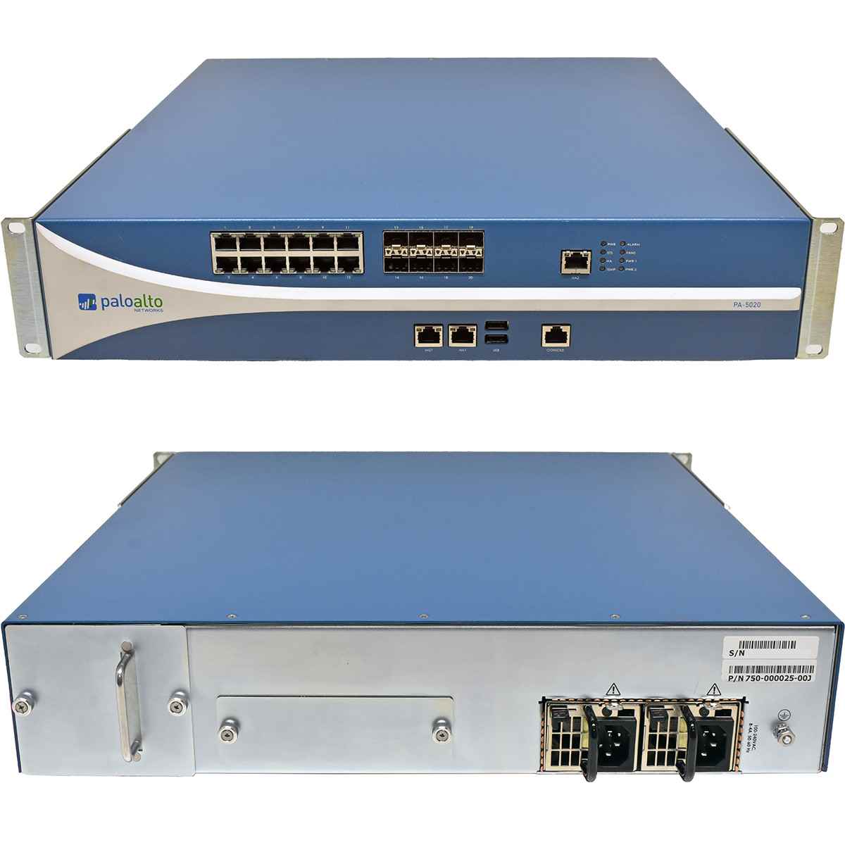 Palo Alto PA-5020 750-000025-00J 12-Port RJ-45 GE Firewall 8x 1G SFP +240GB SSD Palo Alto PA-5020 750-000025-00J 12-Port RJ-45 GE Firewall 8x 1G SFP +240GB SSD