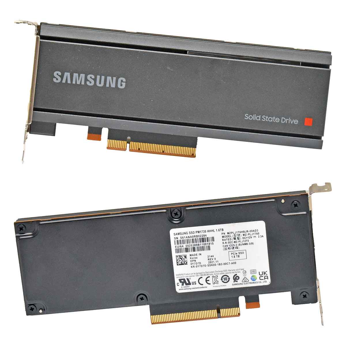 Dell Samsung MZ-PLJ1T60 1.6TB PCIe SSD Y7D7D PM1735