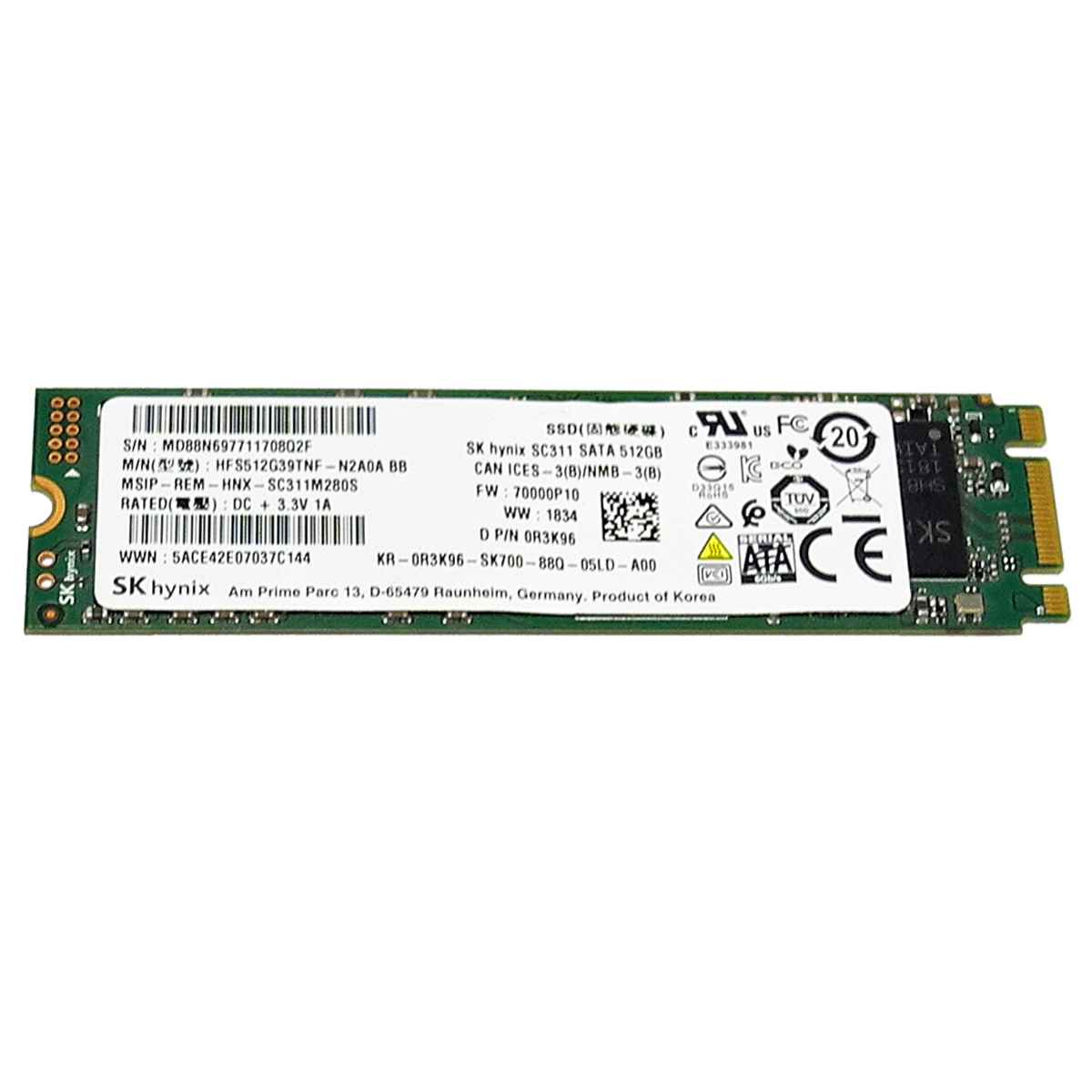 DELL SK hynix SC311 Solid State Drive (SSD) 512 GB M.2 2280 SATA 0R3K96