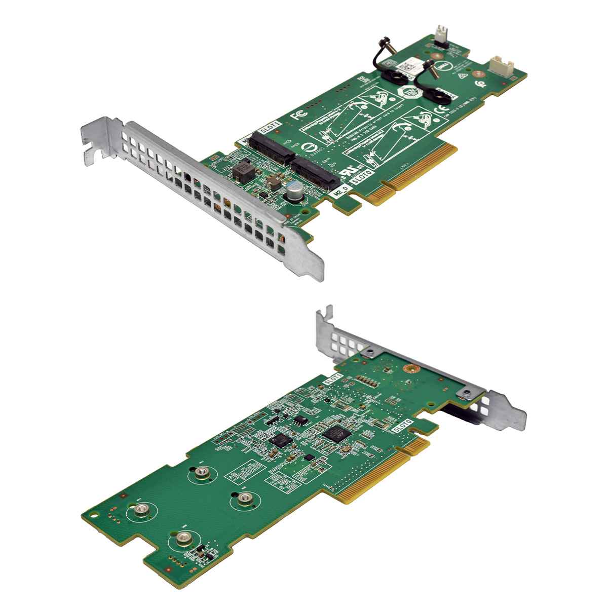 Dell 05T20H BOSS SSD Adapter Card PCI-Express x8 to 2x M.2 2280 SSD Slots FP Dell 05T20H BOSS SSD Adapter Card PCI-Express x8 to 2x M.2 2280 SSD Slots FP