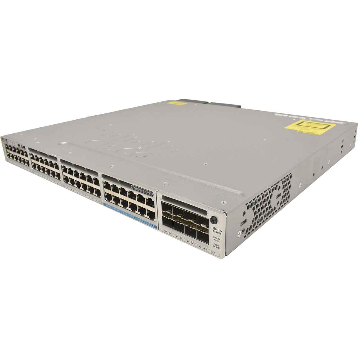 Cisco Catalyst WS-C3850-12X48U-L 48-UPoE GE (12x 10 GB) + C3850-NM-8-10G + 2x PSU