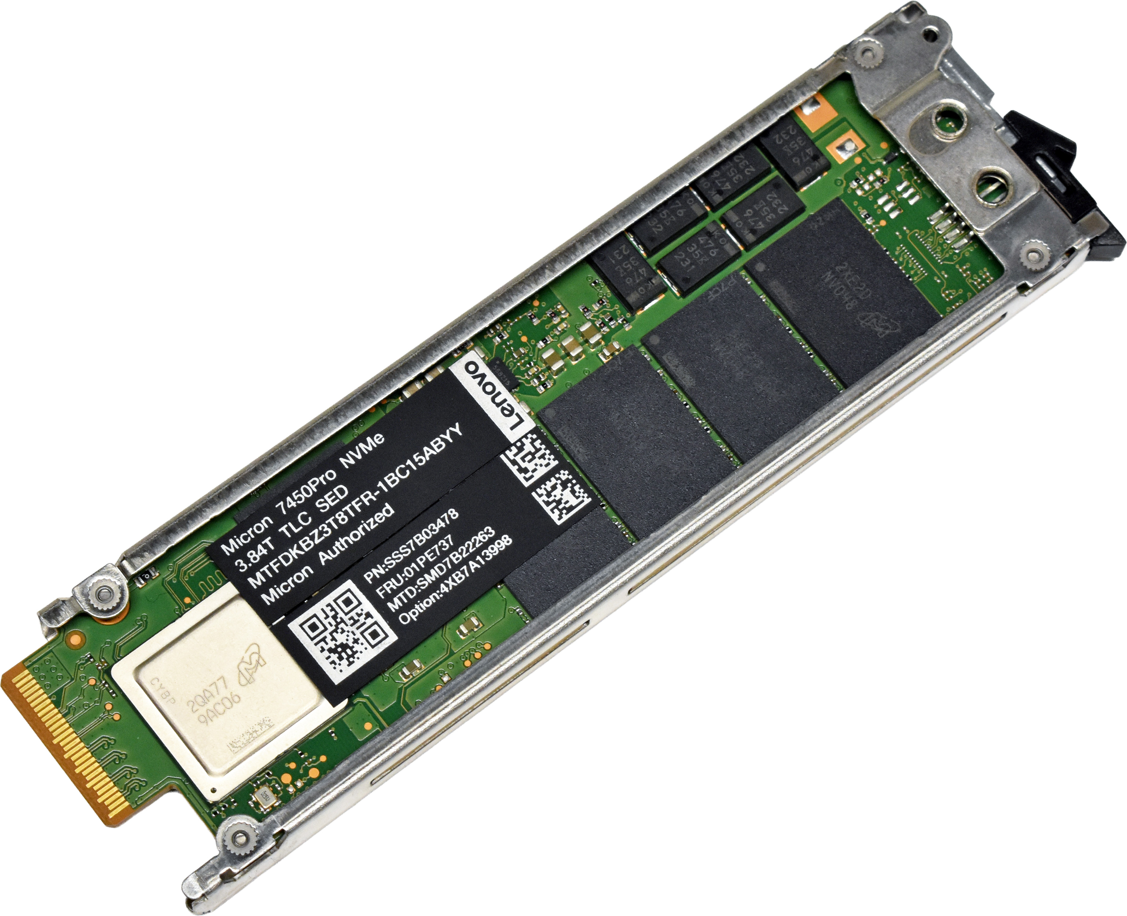Lenovo Micron 7450 PRO MTFDKBZ3T8TFR 01PE737 3.84TB E1.S NVMe OPAL SED SSD