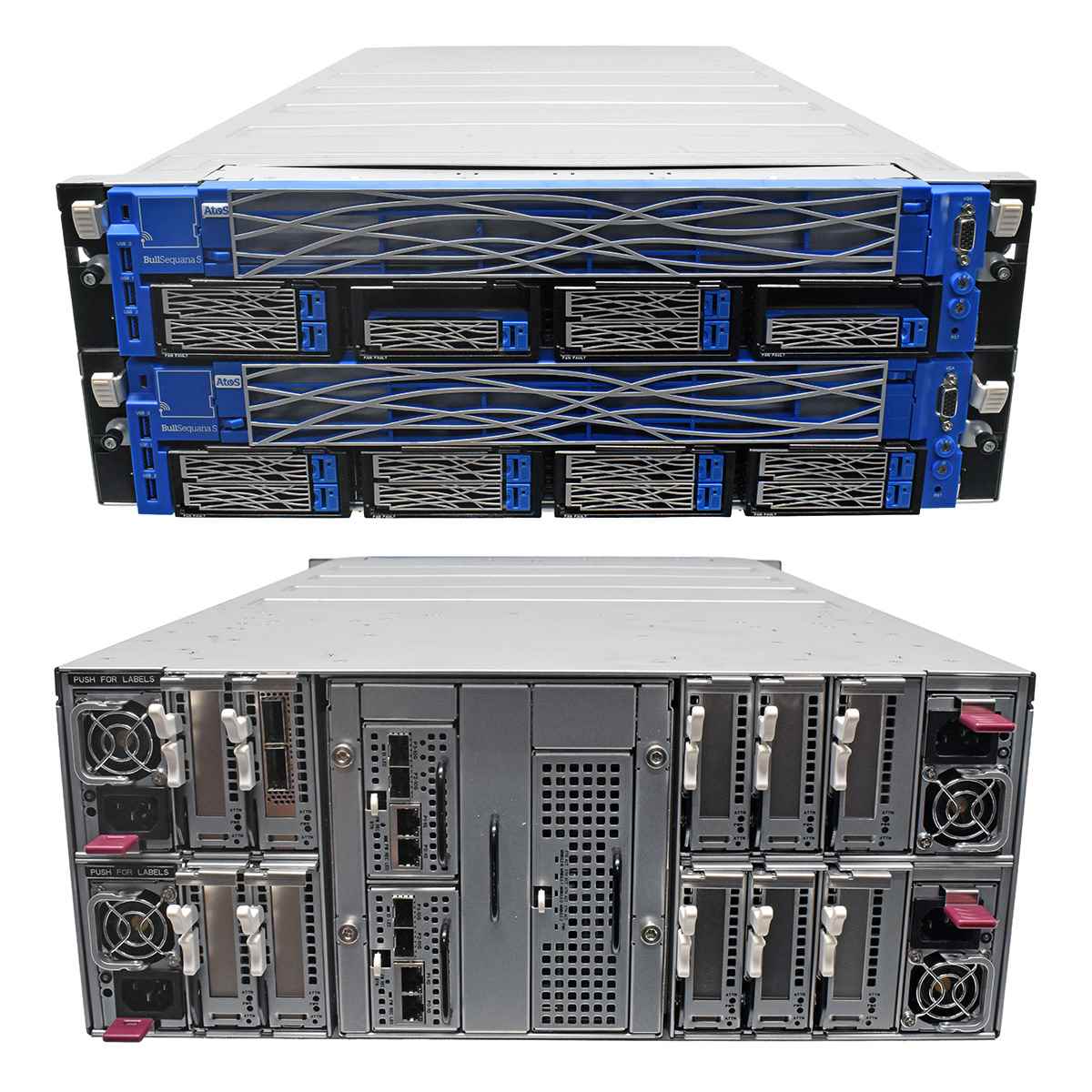 ATOS Bull Sequana S Blade System M3S2G4 2x MGMT Module 2x Blade 1x CX414A 2x Riser 4x PSU ATOS Bull Sequana S Blade System M3S2G4 2x MGMT Module 2x Blade 1x CX414A 2x Riser 4x PSU