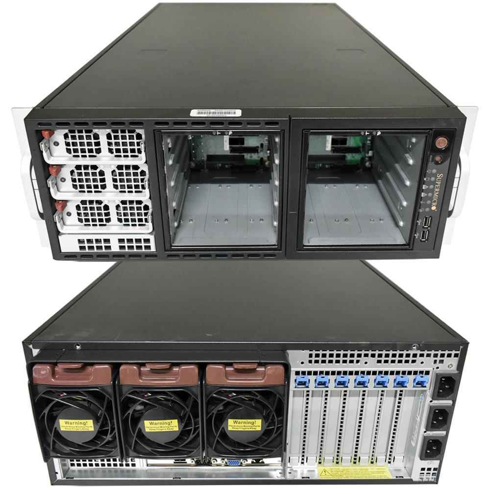 Supermicro CSE-748 4U Rack Server Mainboard X8QB6-F Rev. 1.01A 4x Xeon E7-4850 10C 128 GB RAM Supermicro CSE-748 4U Rack Server Mainboard X8QB6-F Rev. 1.01A 4x Xeon E7-4850 10C 128 GB RAM
