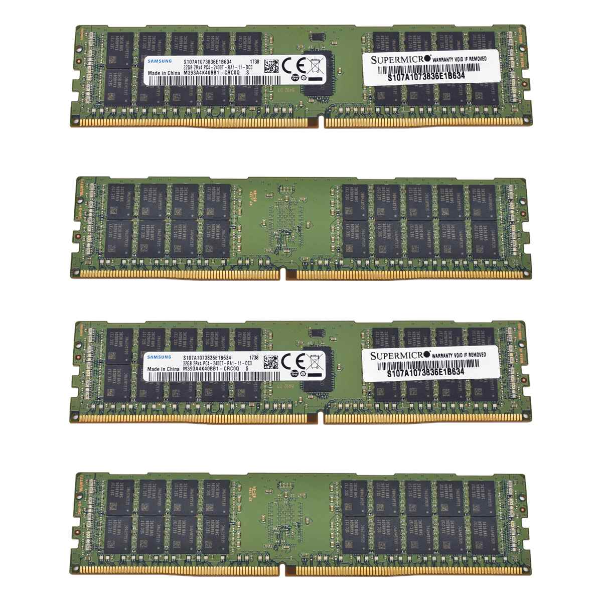 128GB Samsung Supermicro 4x32 GB 2Rx4 PC4-2400T ECC M393A4K40BB1-CRC 128GB Samsung Supermicro 4x32 GB 2Rx4 PC4-2400T ECC M393A4K40BB1-CRC