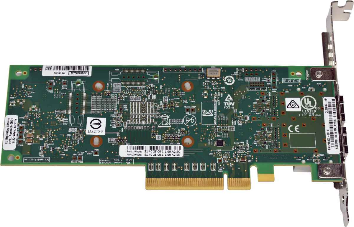 HP QLE2692-HP SN1100Q Dual-Port 16Gb FC HBA 853011-001 FP for ProLiant DL G9 G10 FP HP QLE2692-HP SN1100Q Dual-Port 16Gb FC HBA 853011-001 FP for ProLiant DL G9 G10 FP