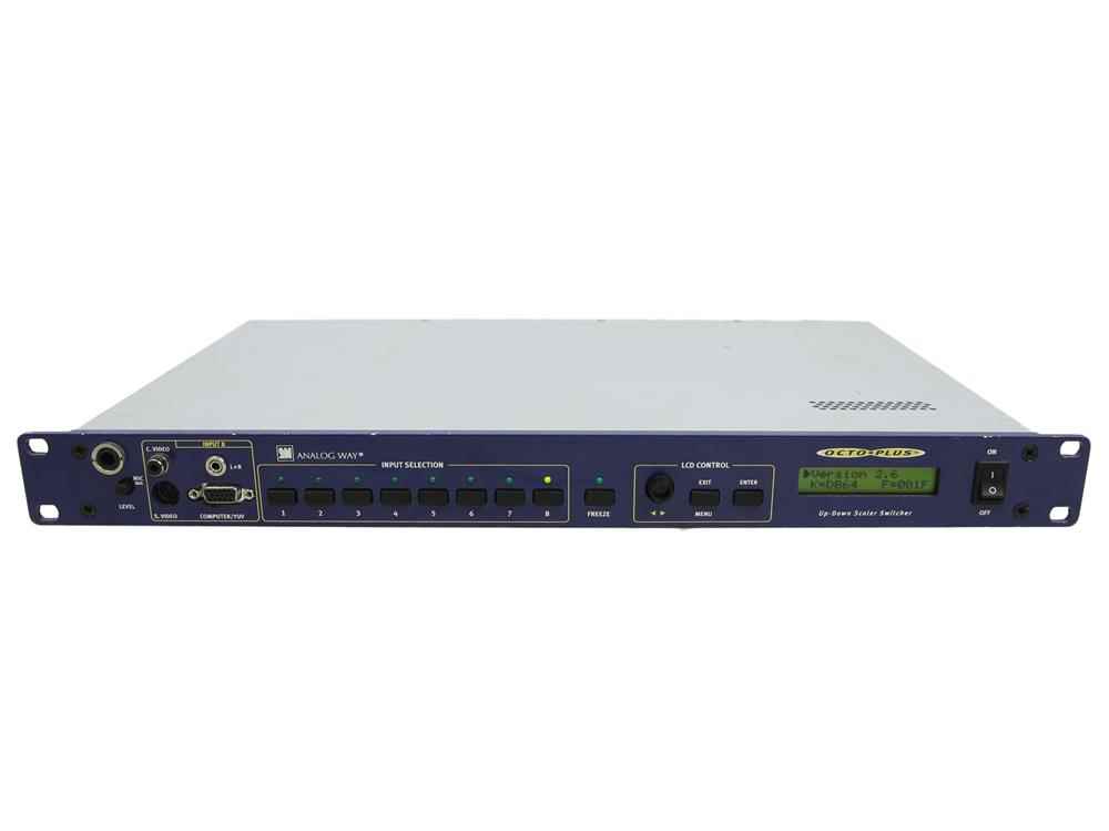 Analog Way Octo-Plus Up-Down Scaler Switcher 8x VGA Input 2x VGA Output Managed Rails
