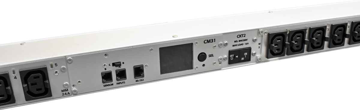 BayTech MMP14 Rack PDU Metered Single-Phase Null HE 32A 230V 24x C13 integrated locking clips