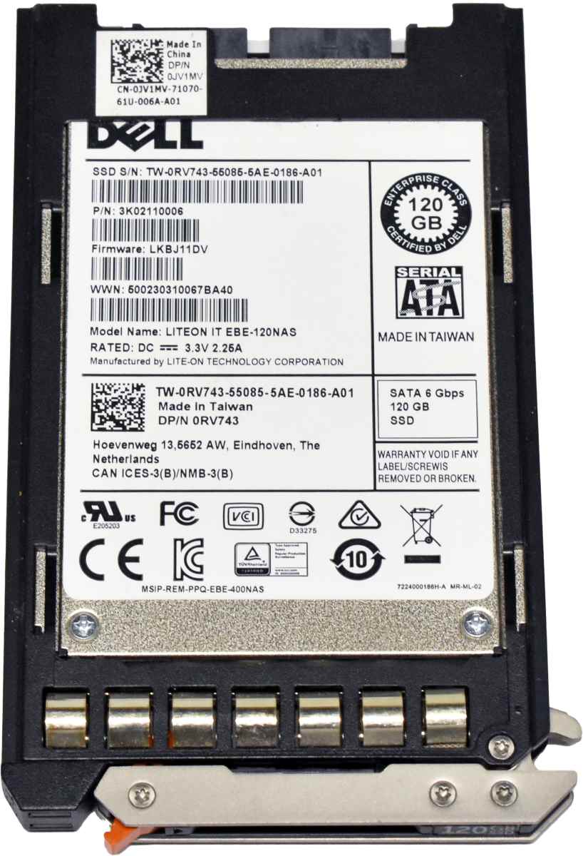 Dell LiteOn 120GB 0RV743 LITEON IT EBE-120NAS 1.8" 6G SATA SSD PowerEdge M830 M630 M430 Blade