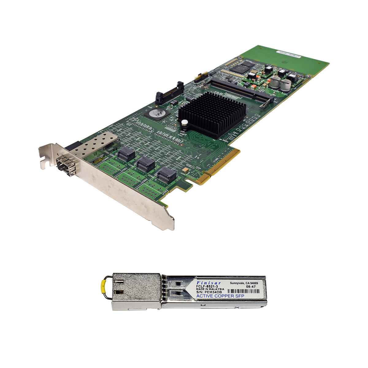 Fluke SNIDELY-3001 REV 005 PCIe x8 Single-Port SFP Gigabit Ethernet Network Card + Mini GBIC Fluke SNIDELY-3001 REV 005 PCIe x8 Single-Port SFP Gigabit Ethernet Network Card + Mini GBIC