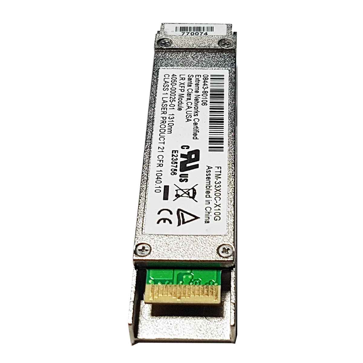 Extreme Networks 10 Gb LR XFP Transceiver Max.10km SMF 1310nm FTM-33X0C-X10G Extreme Networks 10 Gb LR XFP Transceiver Max.10km SMF 1310nm FTM-33X0C-X10G