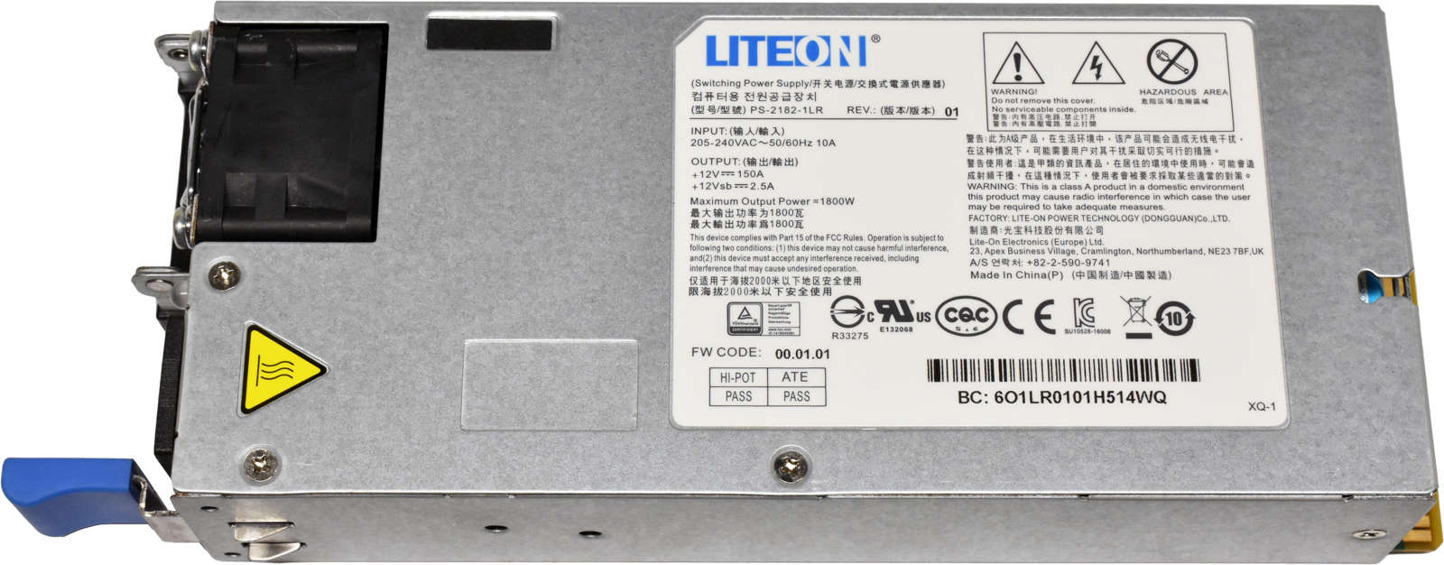 Liteon-Power-Supply-Netzteil-PS-2162-1LR-1800W-80-003.jpg Liteon Power Supply/Netzteil PS-2162-1LR 1800W 80 Plus Platinum für Quanta T42S-2U, ZT System