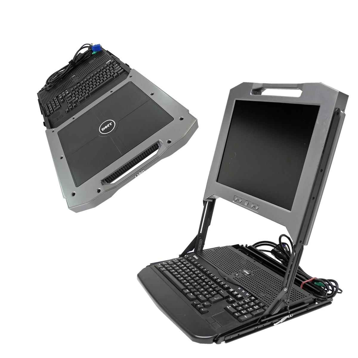 Dell PowerEdge Rack Console 17FP KVM 0HJ9G3 17" FR Keyboard 137PH Dell PowerEdge Rack Console 17FP KVM 0HJ9G3 17" FR Keyboard 137PH