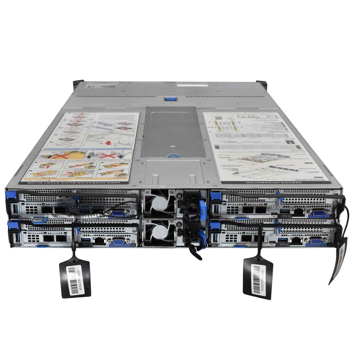 Quanta Server T42S-2U 4x Node no CPU no PC4 Heatsinks X527 10G SFP+ Quanta Server T42S-2U 4x Node no CPU no PC4 Heatsinks X527 10G SFP+