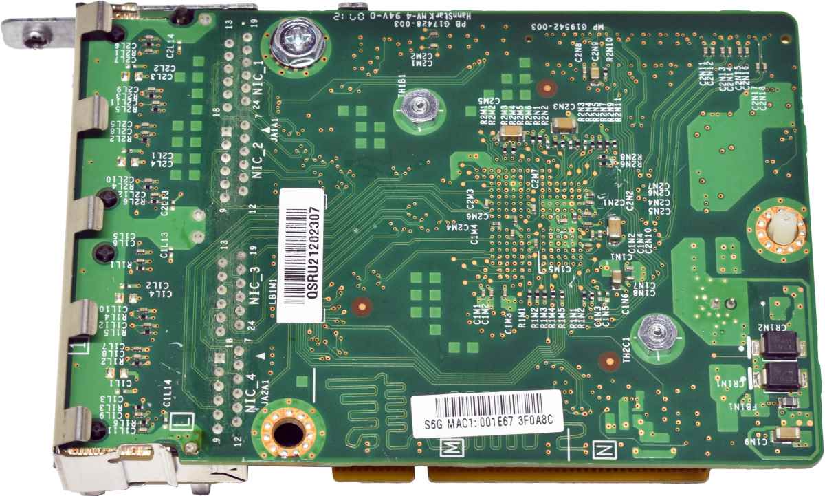 Intel G15234-350 Quad-Port RJ-45 GE NIC + Intel G16565-203 Carrier Card Single-Port RJ-45 GE