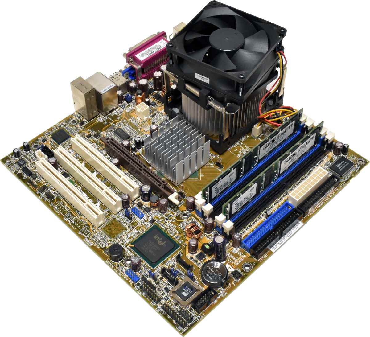 ASUS Retro Motherboard P4P800-VM/S 1GB RAM Pentium 4 3.20GHz CPU