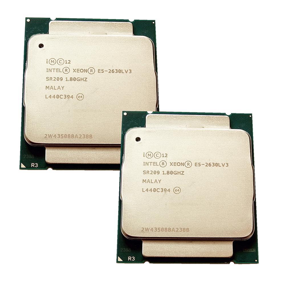 2x Intel Xeon Processor E5-2630L V3 20 MB SmartCache 1.8 GHz 8 Core FCLGA2011-3 SR209 2x Intel Xeon Processor E5-2630L V3 20 MB SmartCache 1.8 GHz 8 Core FCLGA2011-3 SR209 für HP BL460 G9 mit CPU Rahmen