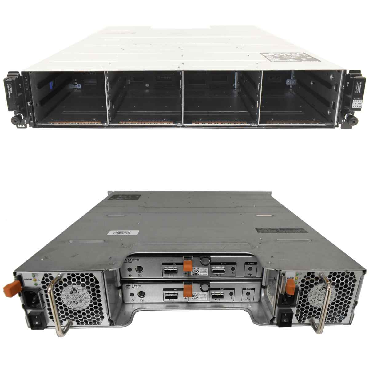 Dell PowerVault MD1200 2U 2x E01M001 6Gbps 2x 600W PS 12xBay 3.5 LFF Dell PowerVault MD1200 2U 2x E01M001 6Gbps 2x 600W PS 12xBay 3.5 LFF