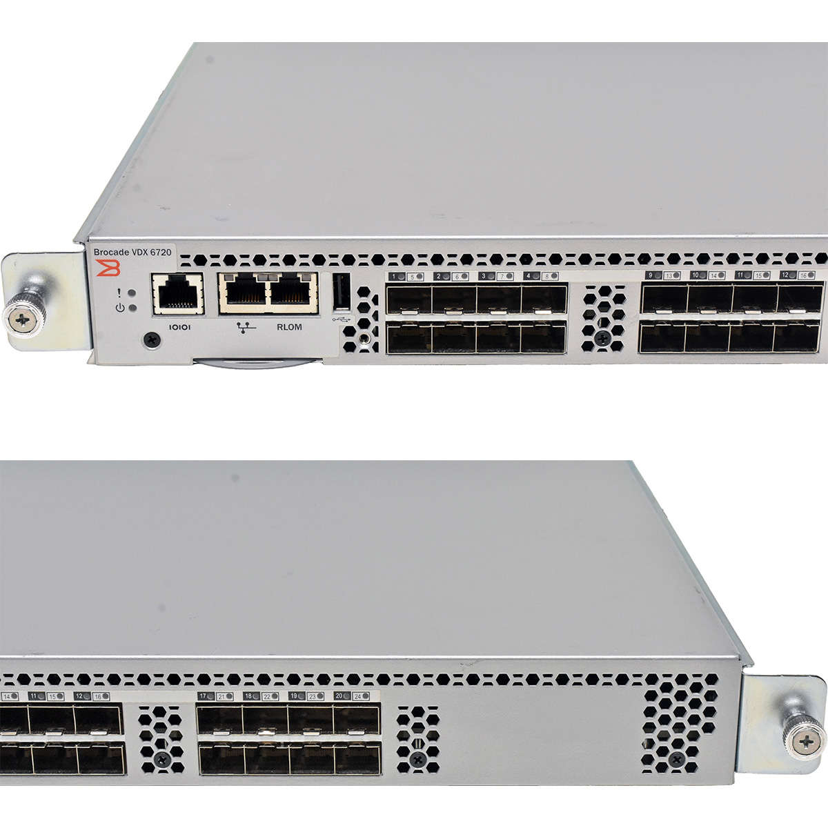 Brocade-VDX-6720-BR-VDX6720-16-R-80-1004567-06-24-006.jpg Brocade VDX 6720 BR-VDX6720-16-R 80-1004567-06 24-Port SFP+ 10G FCoE Switch Rack Ears 24 Ports open
