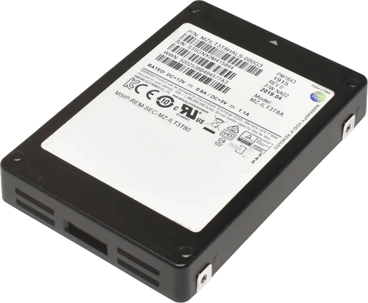 Samsung PM1643 3.84TB 2.5" 12Gbps SAS SSD MZ-ILT3T8A