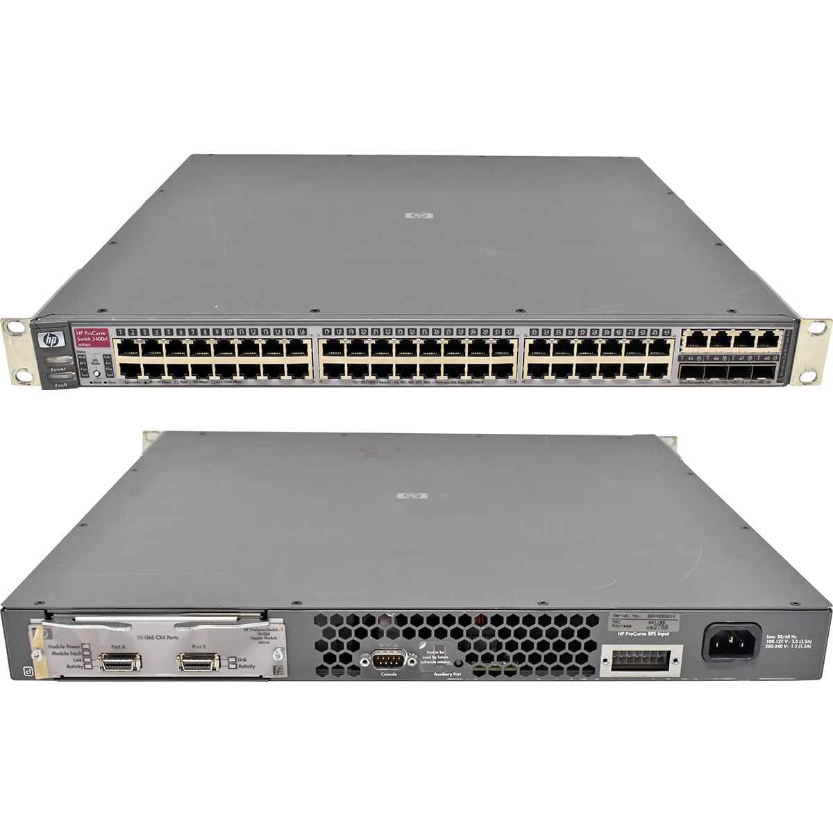HP 3400cl J4906A 48-Port GE Switch 4x SFP + 10G CL Module HP 3400cl J4906A 48-Port GE Switch 4x SFP + 10G CL Module