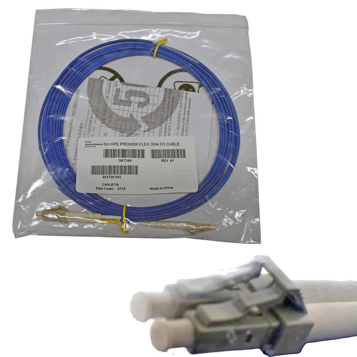HPE QK734A Premier Flex OM4 5m FC Cable NEU / NEW HPE QK734A Premier Flex OM4 5m FC Cable NEU / NEW